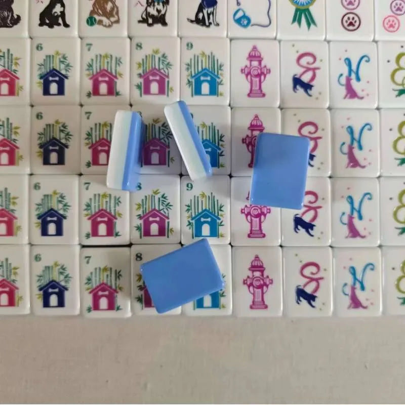 2026 New American Mahjong Set Acrylic Tiles Cream  detail