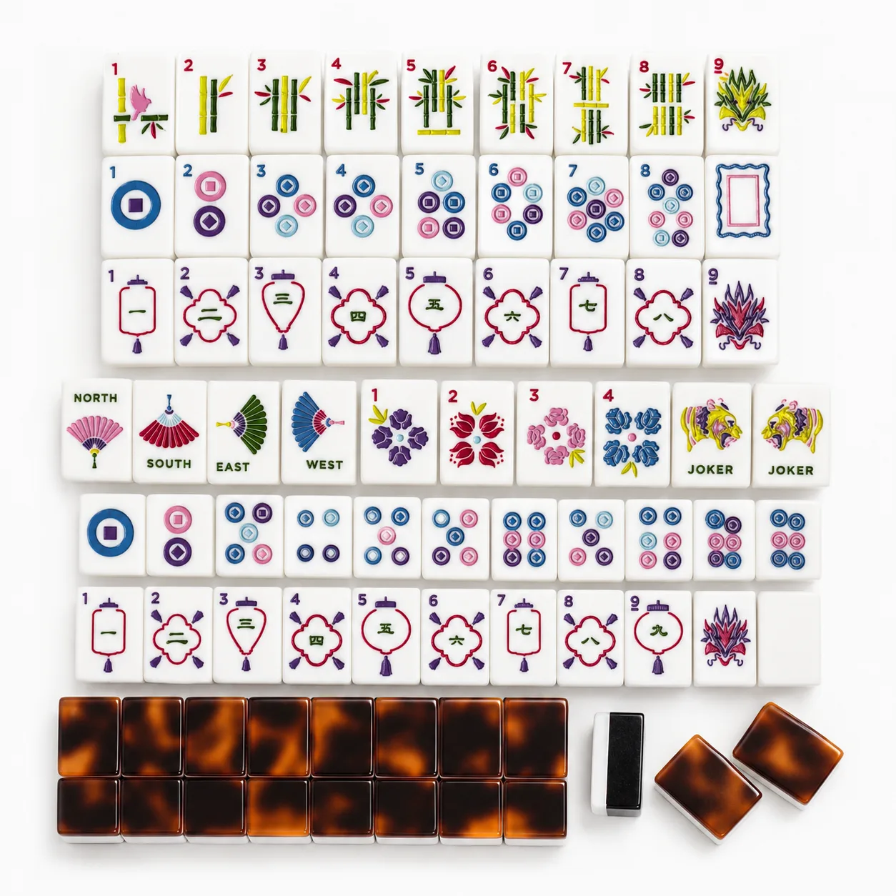 Acrylic Mahjong Tiles Custom American Mahjong Set  detail