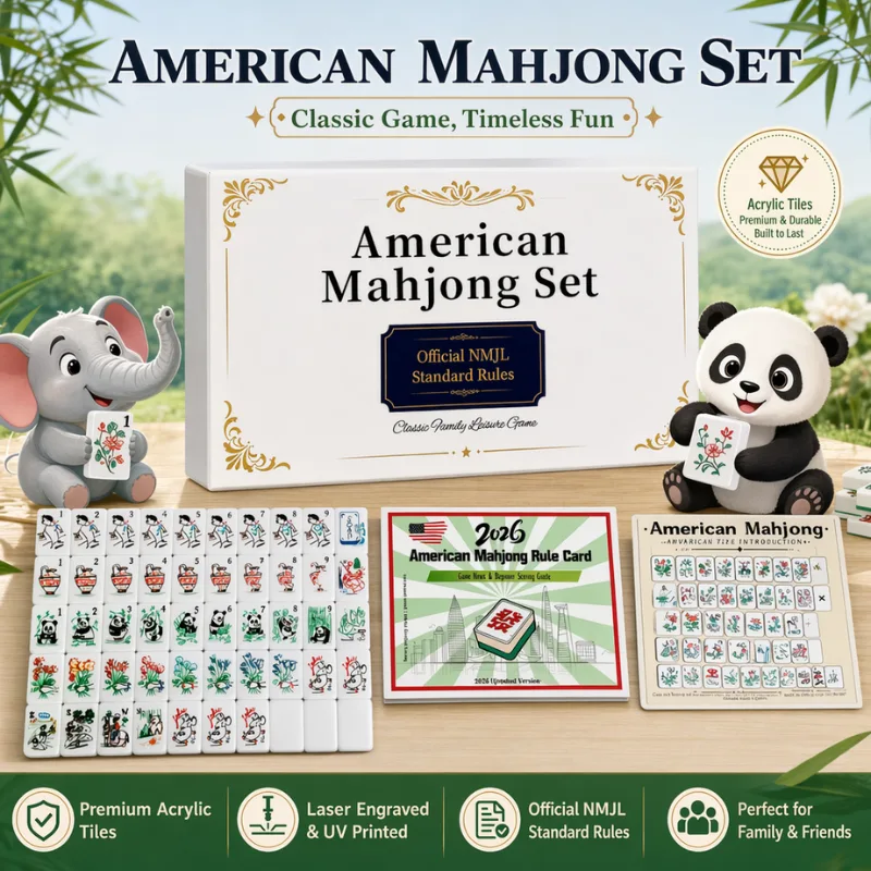Classic Mahjong Set 166,160 Pieces Retro Eagle Lig detail