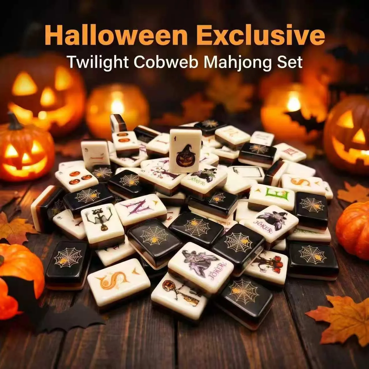 Acrylic Halloween Luxury Classic Mahjong Set Porta detail