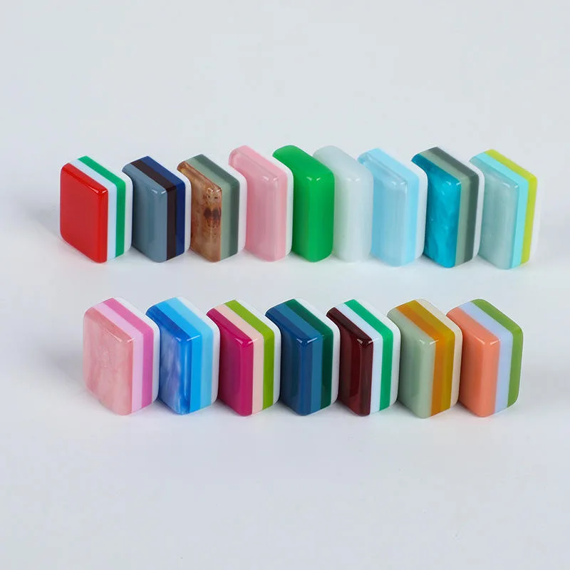 Custom Luxury Plastic Mahjong Tiles Durable Water detail