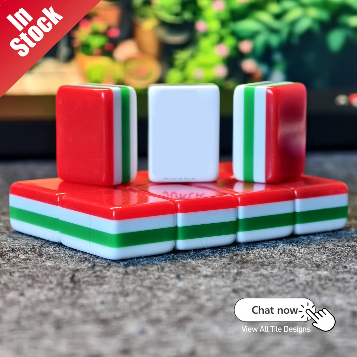Custom Luxury Plastic Mahjong Tiles Durable Water Resistant Portable Foldable 4 Players Game Gift