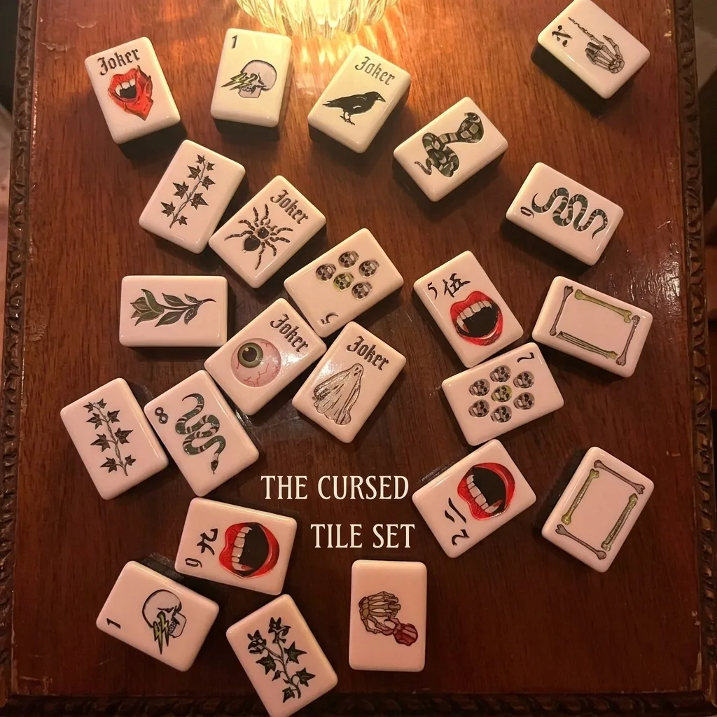 American Black Halloween-themed Luxury Modern Mahjong Game Board Set-Acrylic Mahjong Tiles