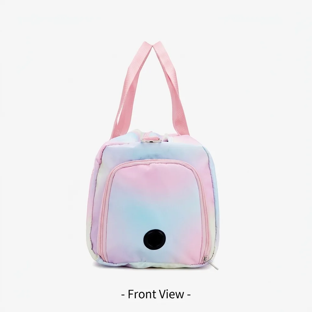 Luxury Gradient Rainbow Wet-Dry Separation Tote Ba detail