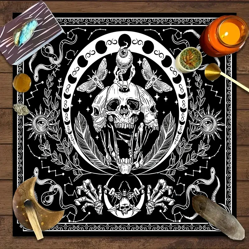 Custom Tarot Tablecloth Mystic Star Zodiac Play Mat Polyester Neoprene