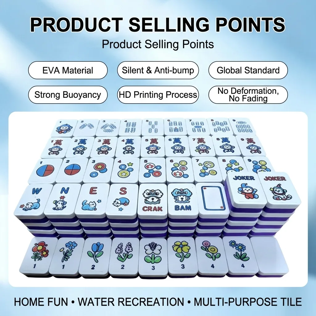Floating EVA Foam American Mahjong Set Portable Ma detail