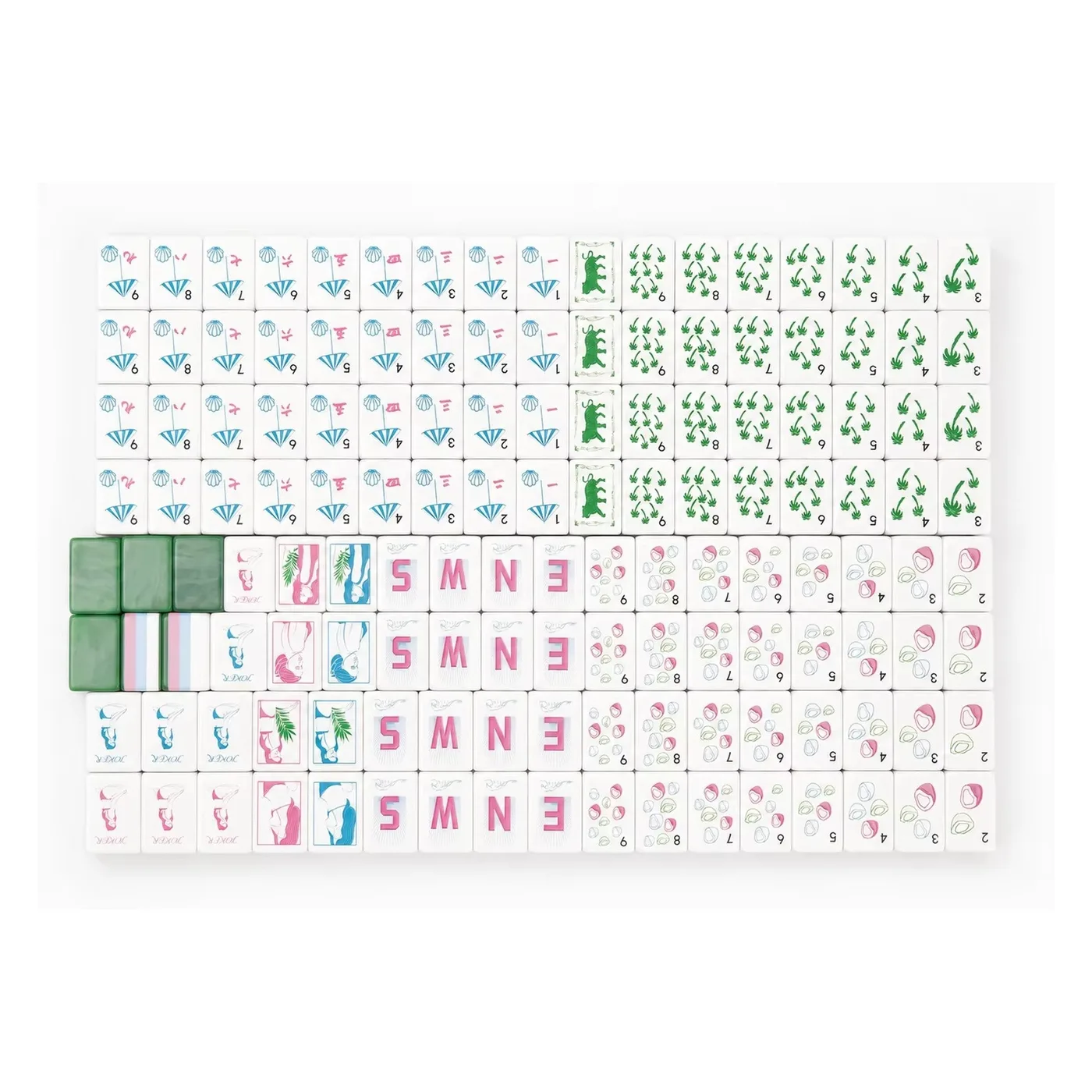 American Luxury Mahjong Tile Set Multi-Layer Acrylic Portable Premium Jade Texture Custom Engraved Design 4-Player Brand
