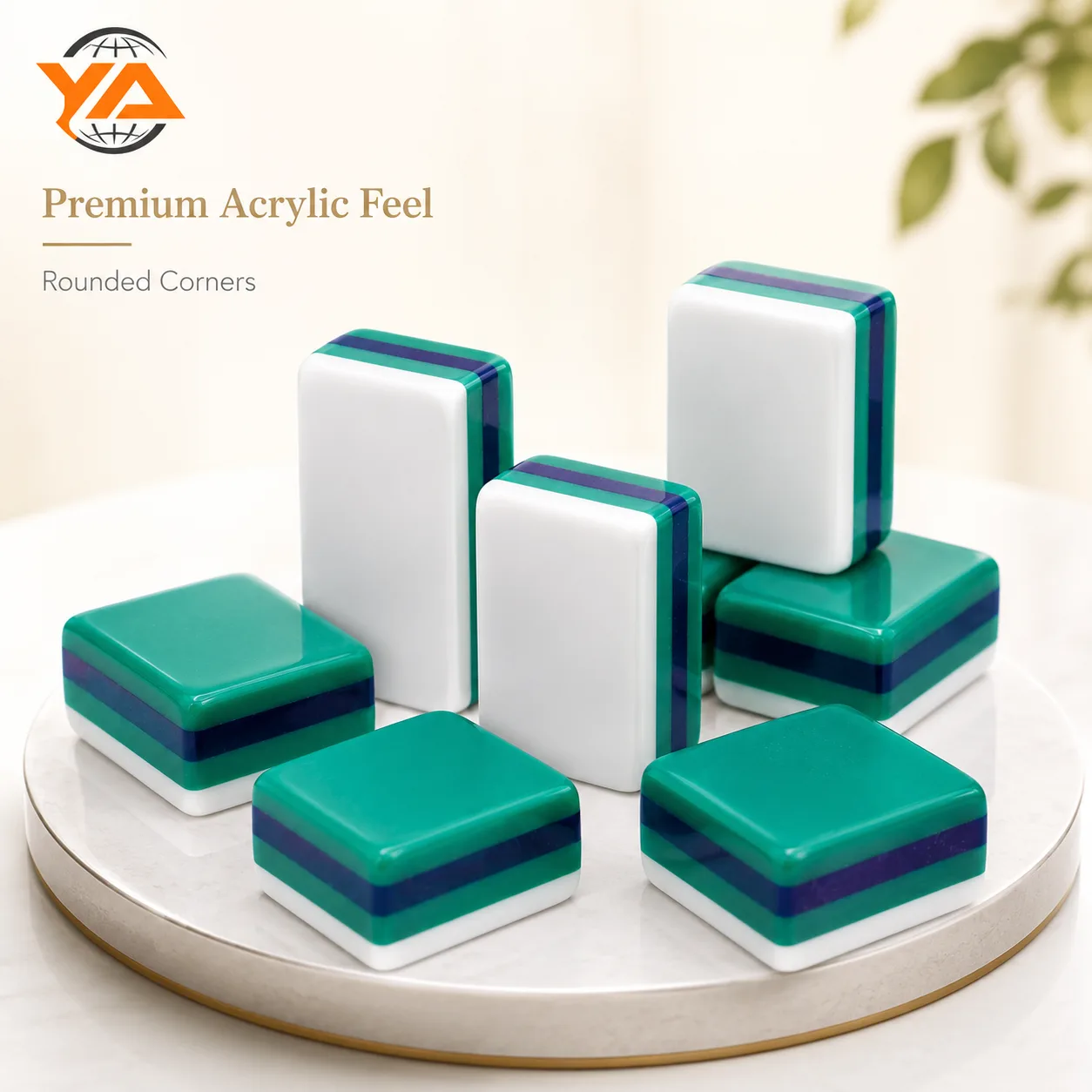 Standard Tournament Blank American Mahjong Tiles 160PCS 3-Layer Acrylic Support ODM Custom Back Texture