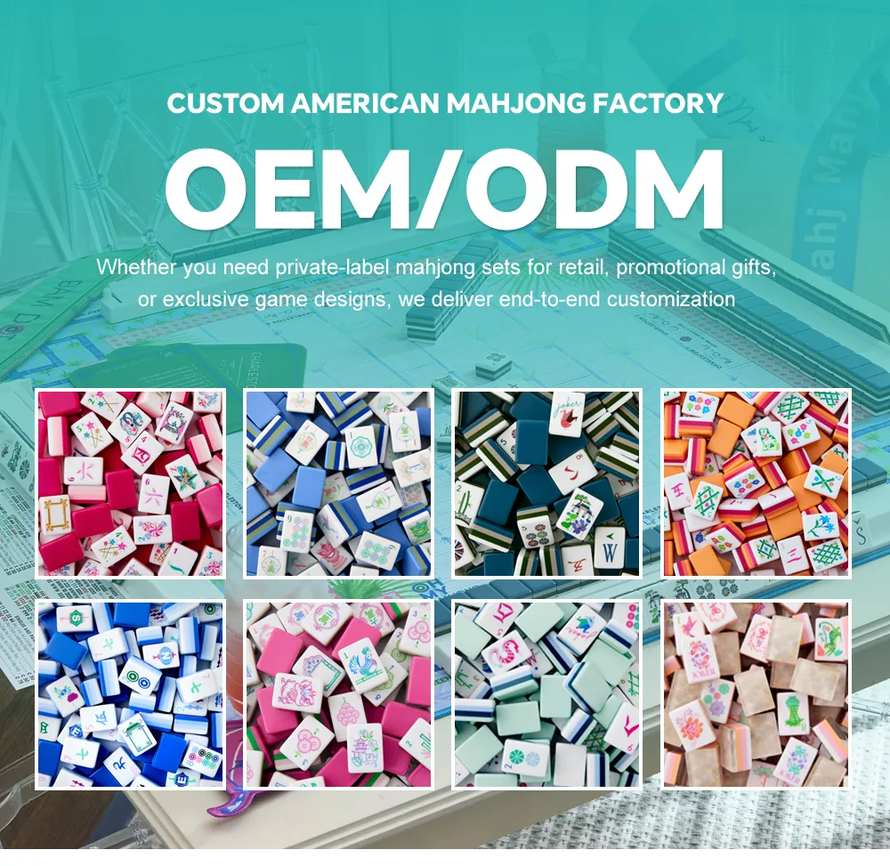 2026 New American Mahjong Set Acrylic Tiles Cream  detail