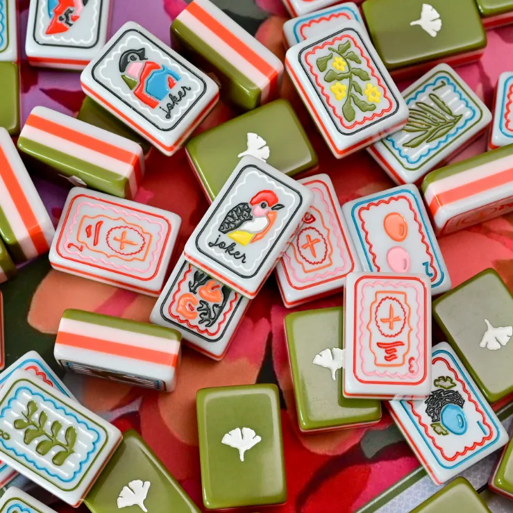 Custom Modern American Luxury Plastic Mahjong Tile detail