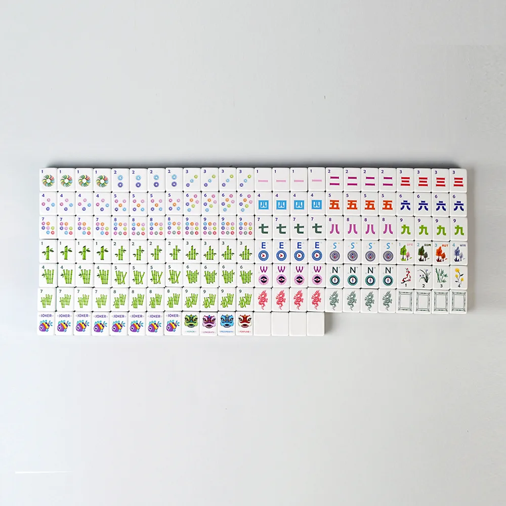 160 Pcs Green Acrylic Luxury American Mahjong Tile detail