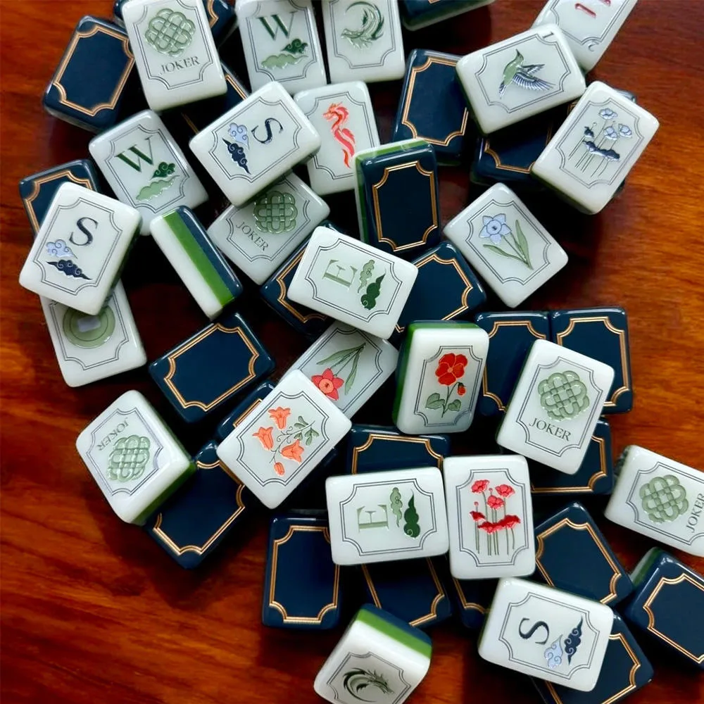 Custom Modern American Plastic Luxury Mahjong Tile detail