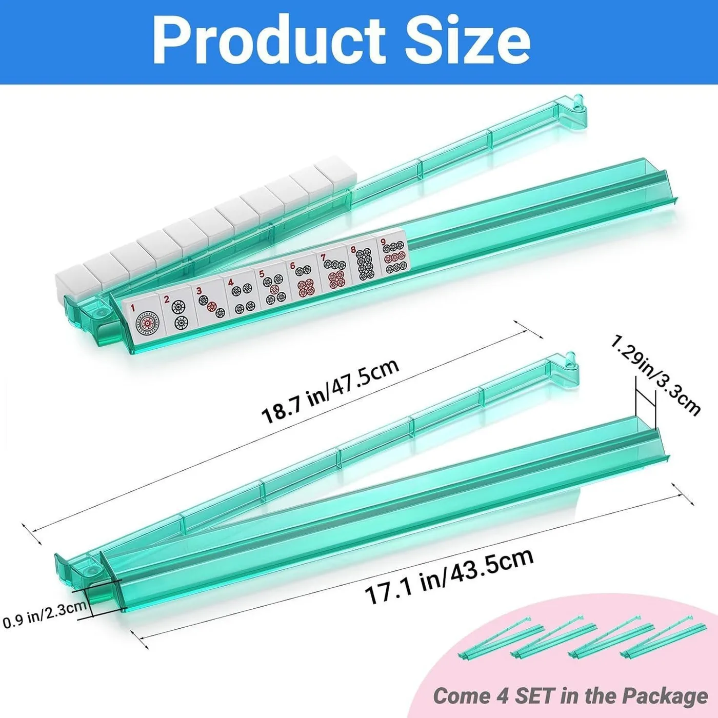 4Pcs Modern Portable Acrylic American Mahjong Rack detail
