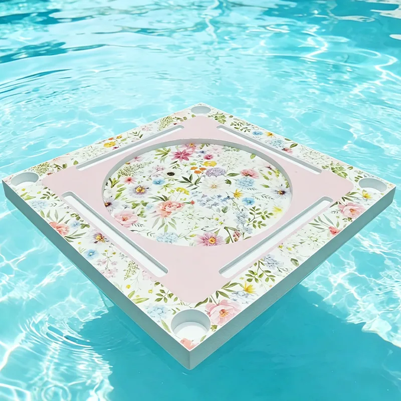 Custom Floating Mahjong Table for Swimming Pool -  detail