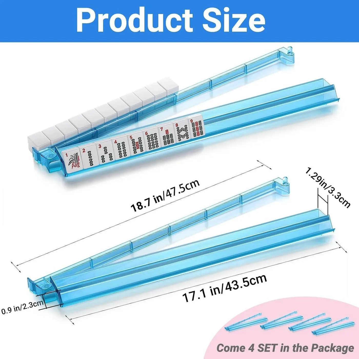 4Pcs Modern Portable Acrylic American Mahjong Rack detail
