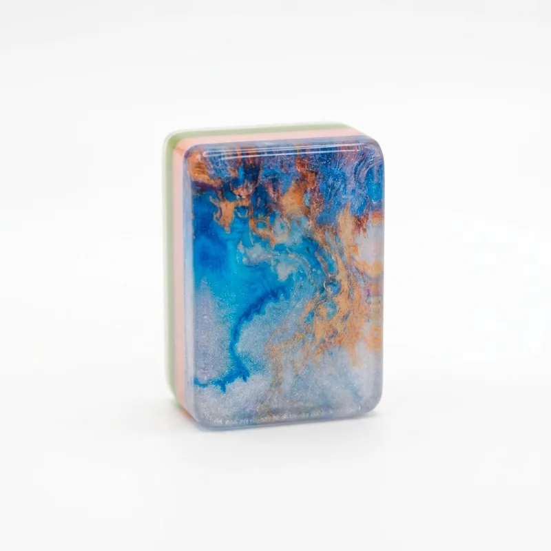 Luxury Portable American Ocean Series Acrylic Mahj detail
