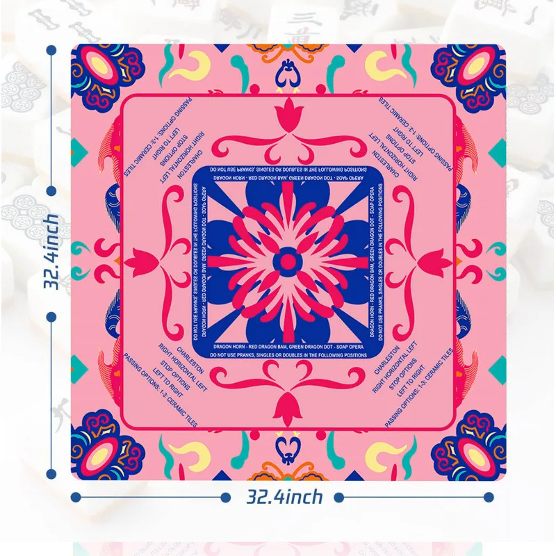 Luxury Classic Vintage Fuchsia American Mahjong Ma detail