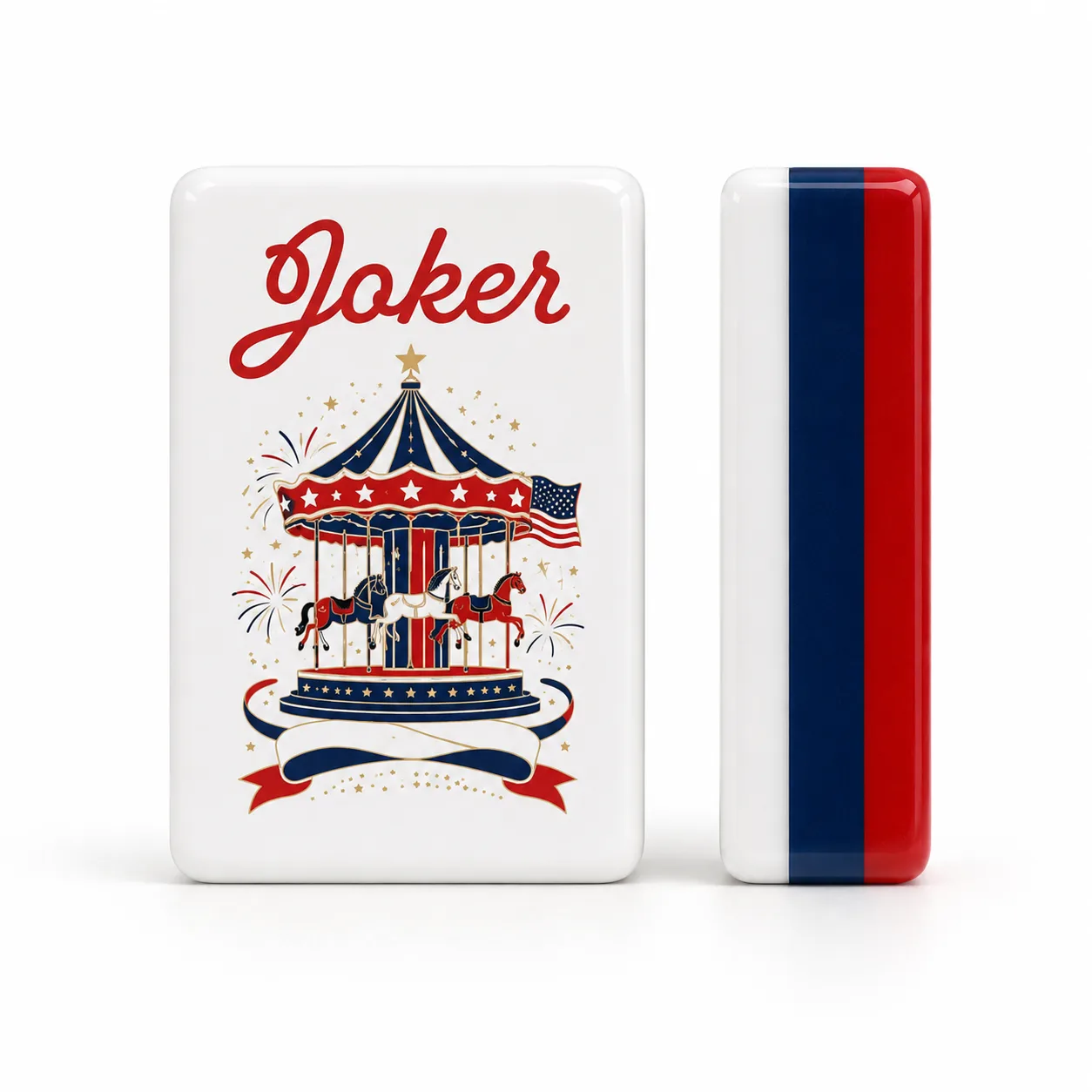 American Modern Foldable Mahjong Tiles Patriotic U detail