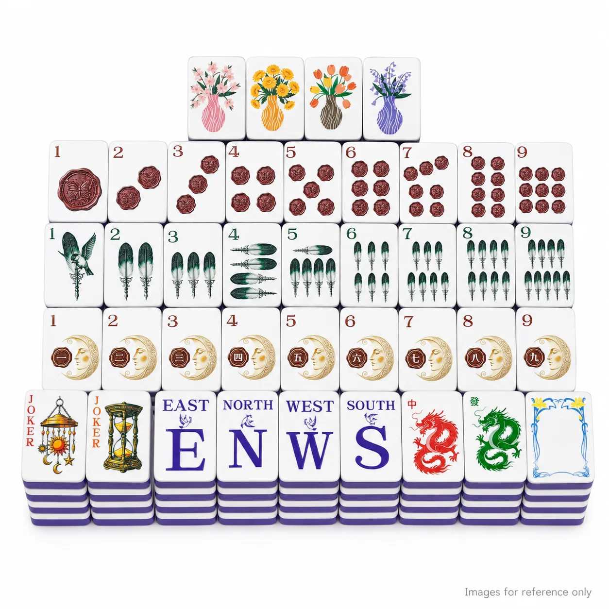 Custom 160-Piece American Mahjong Complete Set, Ce detail