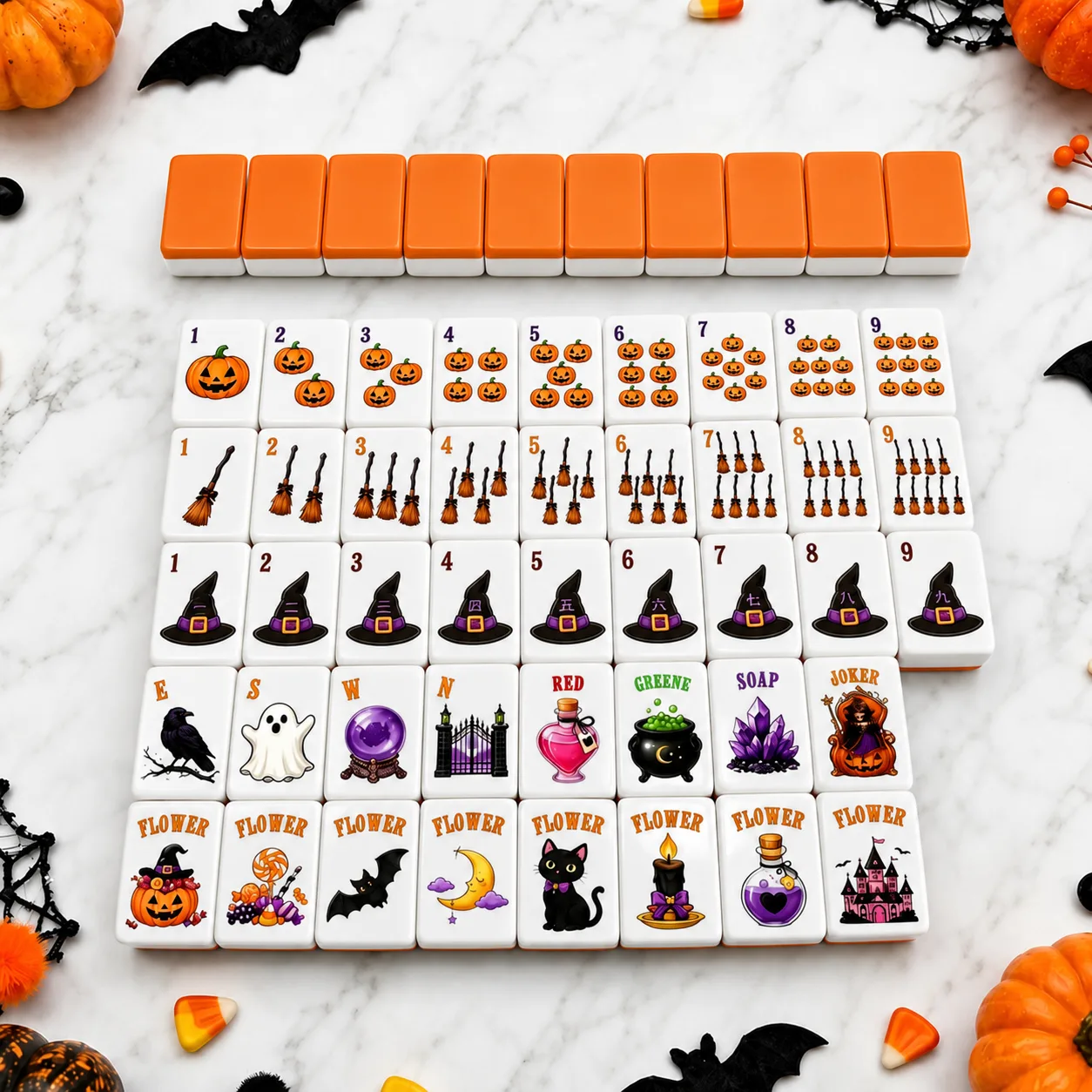 Factory Direct Luxury Halloween Mahjong Set for Fa detail