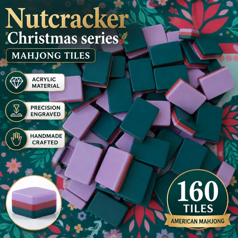 Luxury Christmas Nutcracker American Mahjong Tiles detail