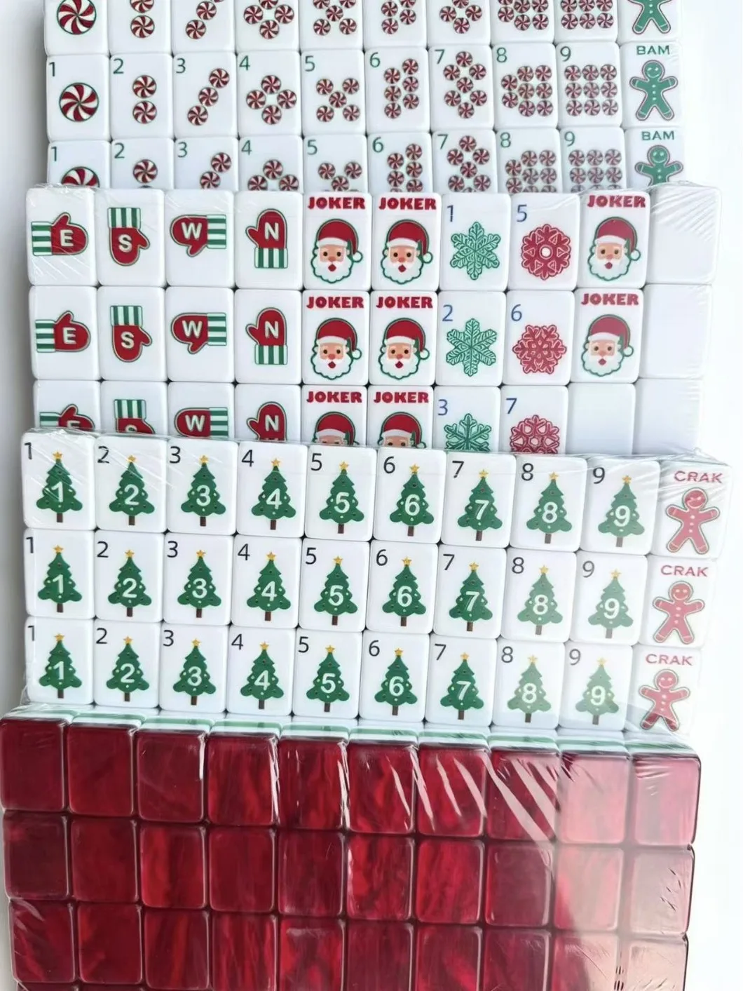 Custom Modern American Plastic Luxury Mahjong Tile detail