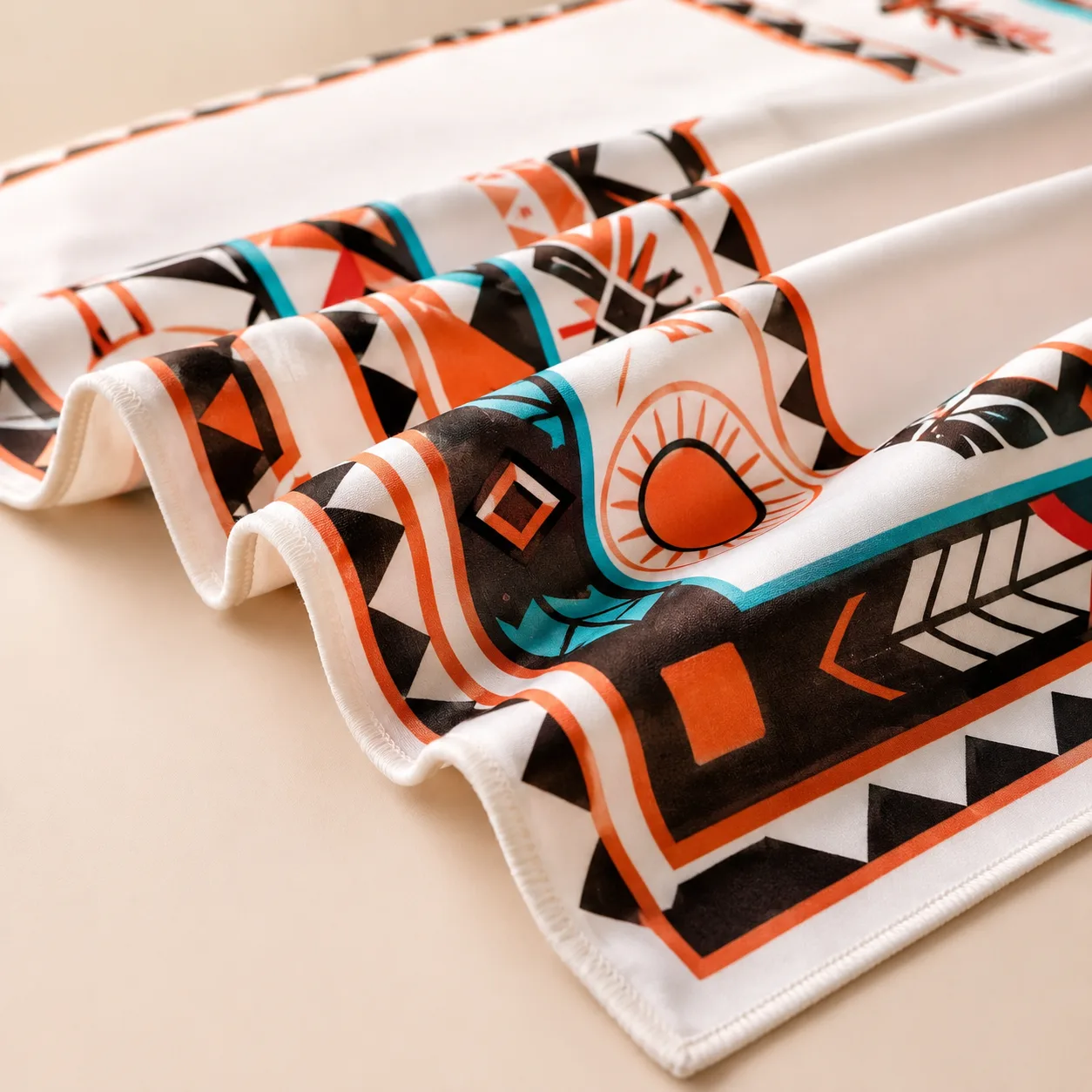 Square Southwest Tribal Fabric Mahjong Cloth Non S detail