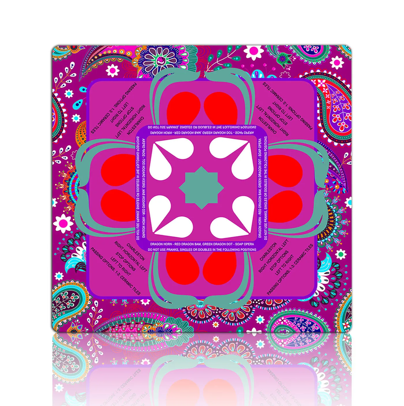 Luxury Classic Vintage Fuchsia American Mahjong Ma detail