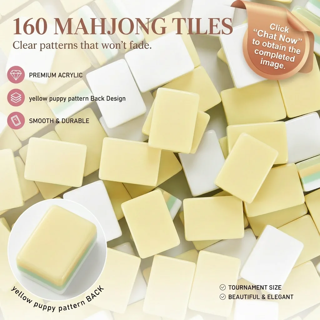 Custom Light Green American Mahjong, 4-Layer Dark  detail