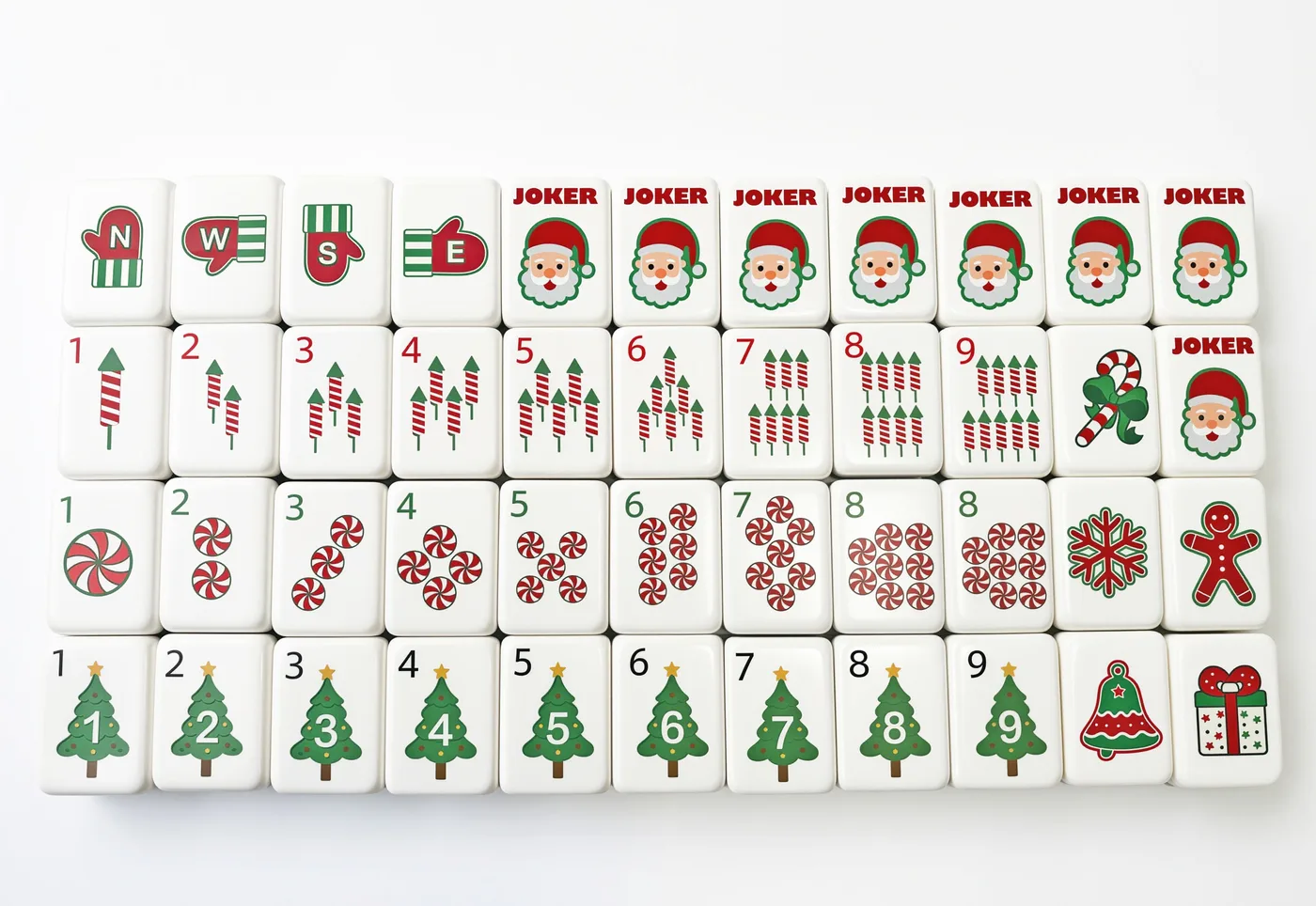 Luxury Christmas American Mahjong Set Double Layer detail