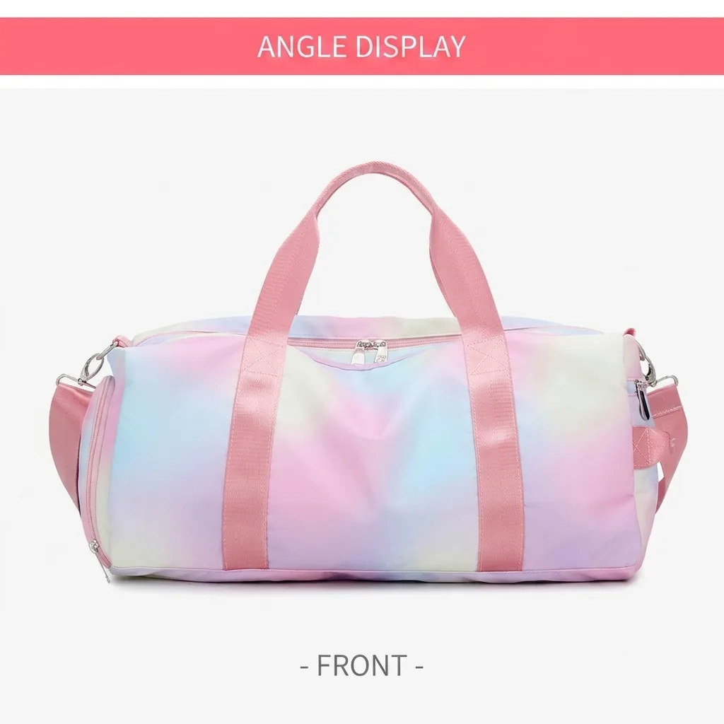 Luxury Gradient Rainbow Wet-Dry Separation Tote Ba detail