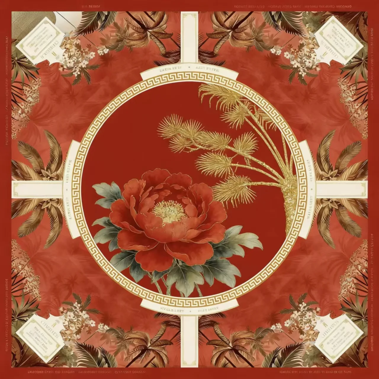 Custom Yellow Chrysanthemum Printed Mahjong Table  detail