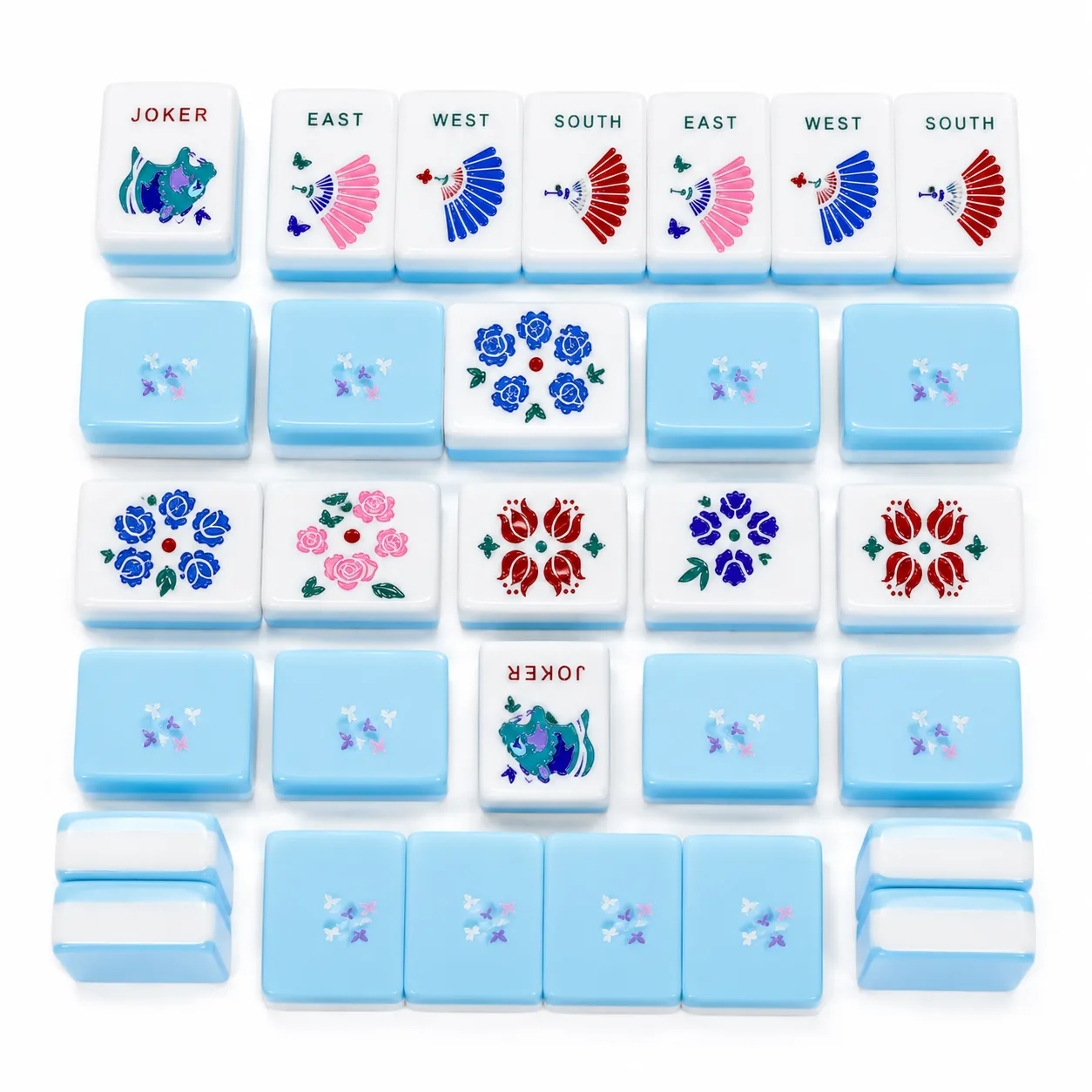 Modern Luxury Engraved Bamboo Bird Pattern Mahjong Complete Set Portable Custom Carved Tiles for Entertainment & Gift