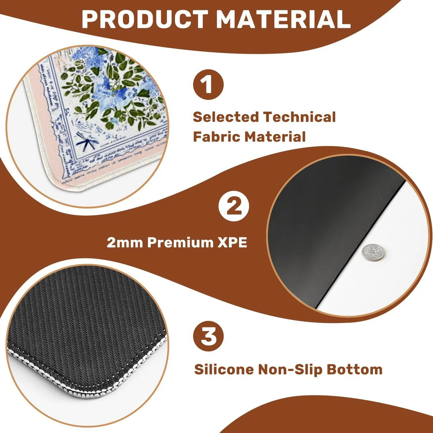 Customized Modern Luxury Rubber Check Pattern Amer detail