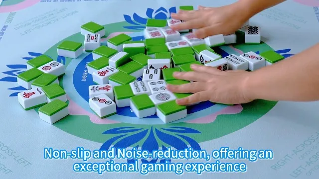 Custom Print Non-Slip Rubber Mahjong Mat Foldable detail