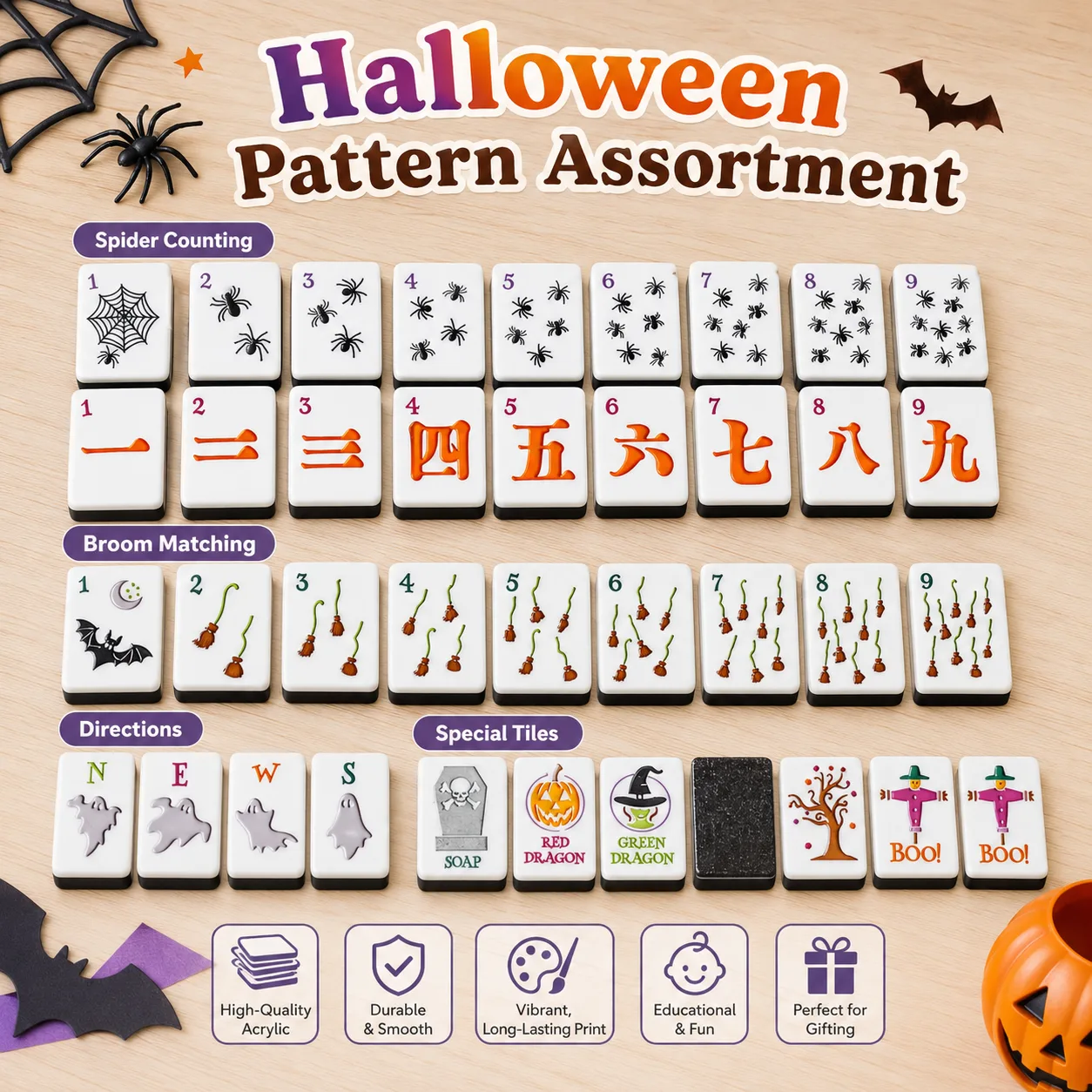 Halloween Modern Foldable Portable 160-Piece Luxur detail