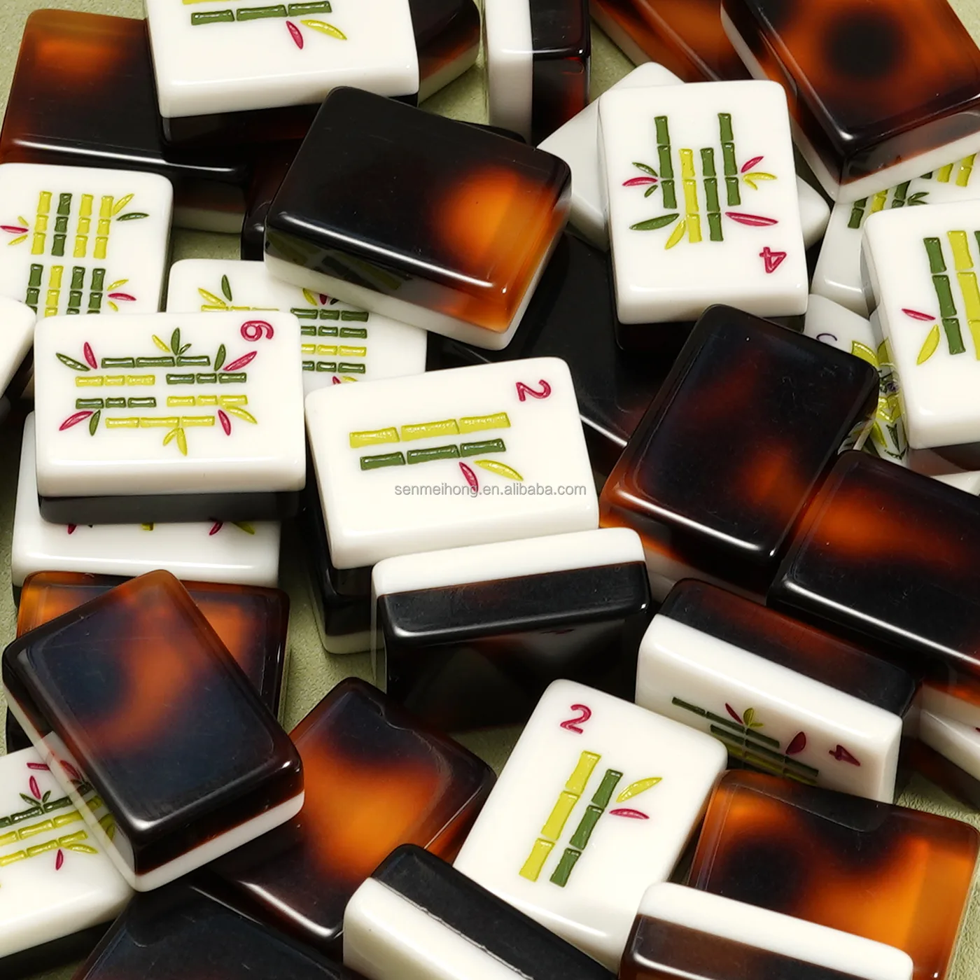 Acrylic Mahjong Tiles Custom American Mahjong Set  detail