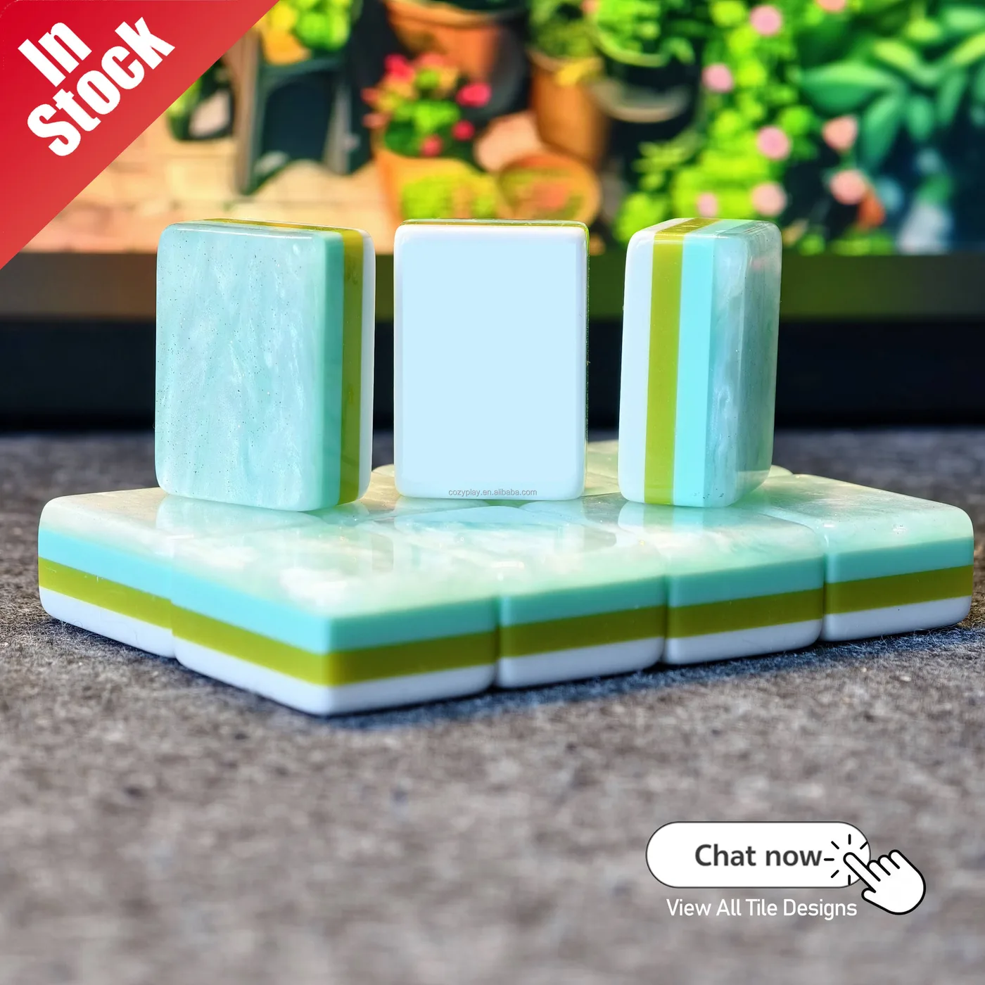 Custom Modern American Luxury Plastic Mahjong Tiles Durable Water Resistant Game Gift for 4 Players