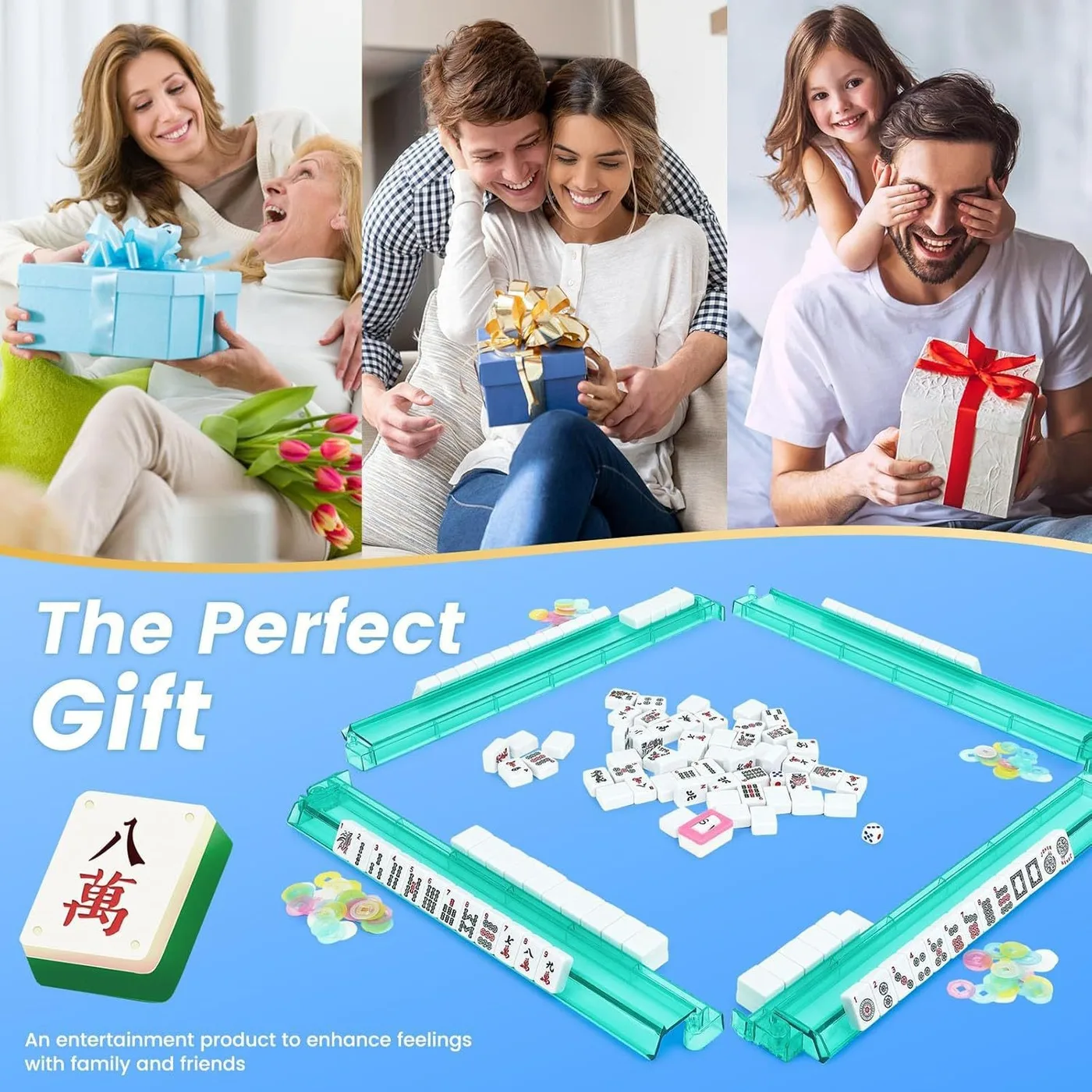New American-style Non-slip Mahjong Push Ruler, Mu detail
